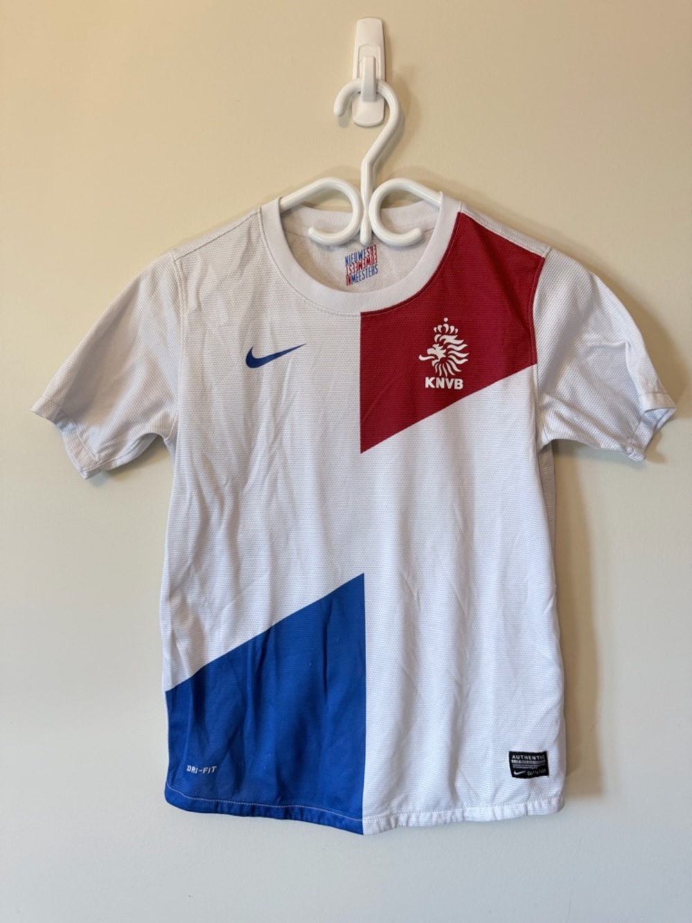 Nike Kids White Red & Blue Netherlands KNVB Soccer Jersey